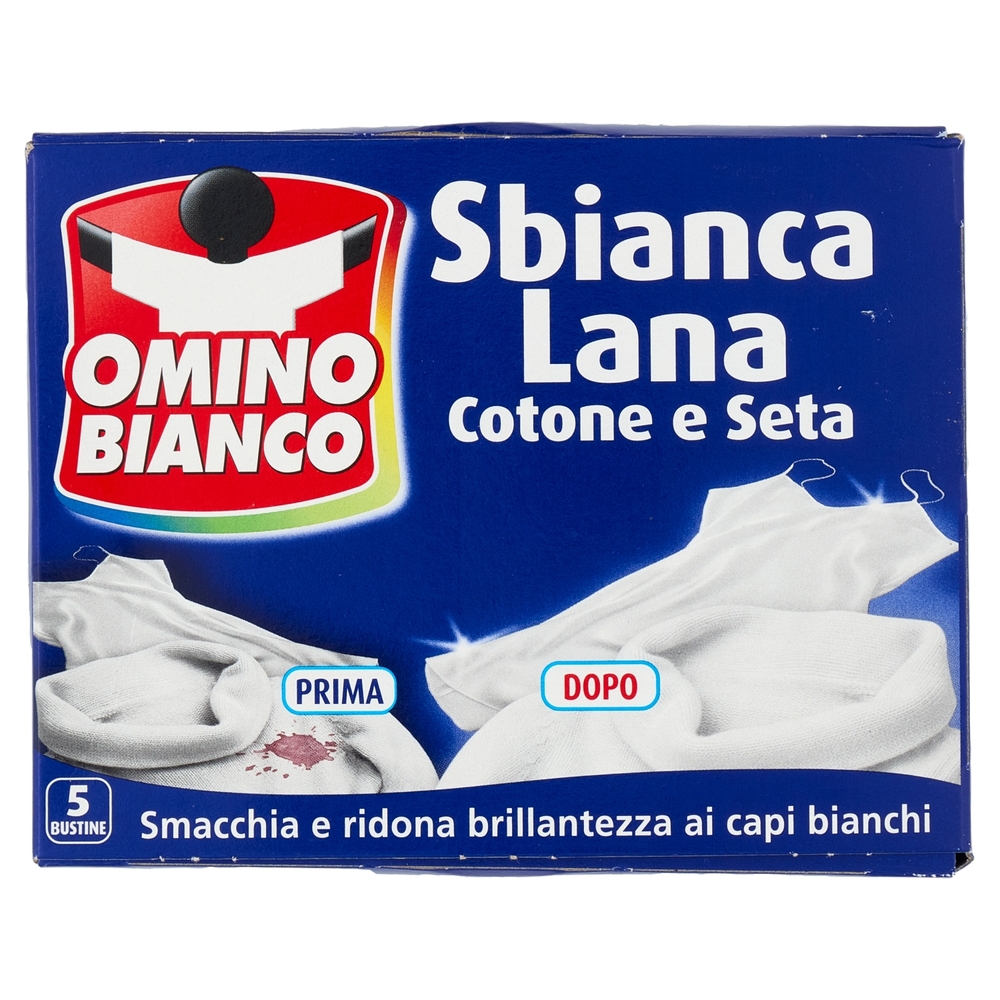 Omino Bianco Sbianca Lana Cotone e Seta 5 x 20 g